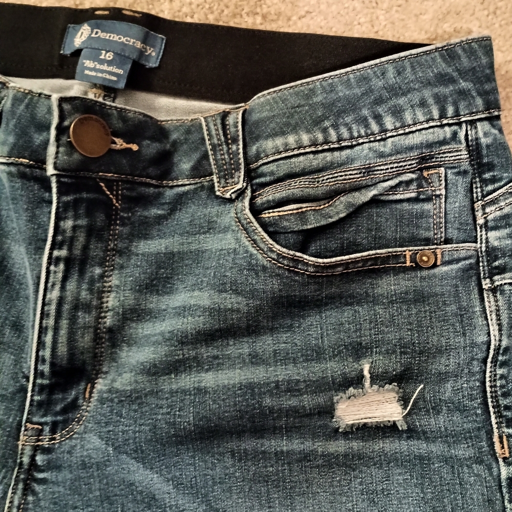 Democracy Absolution Tummy Control Distressed Wom… - image 1